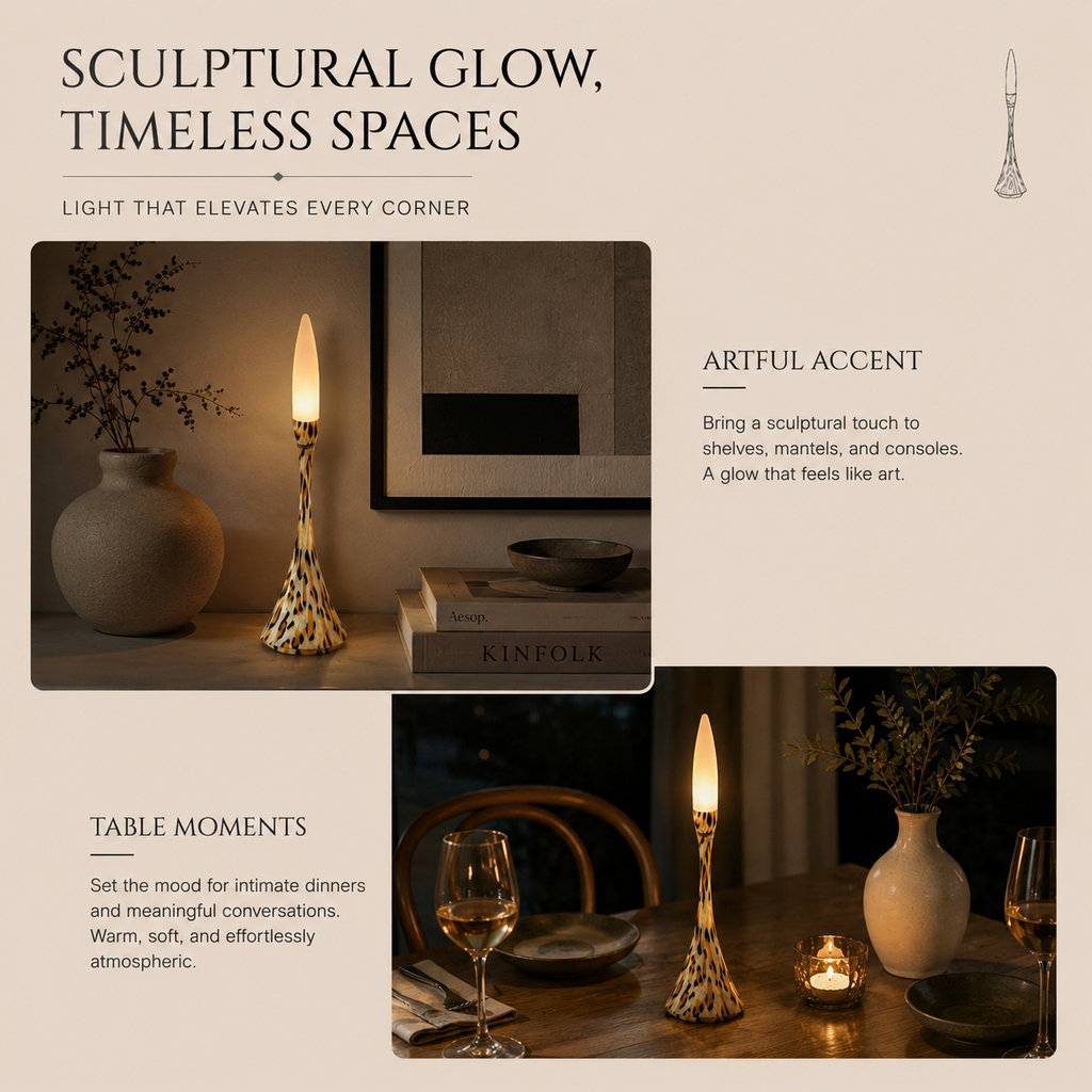 Leopard Ember Candle Lamp