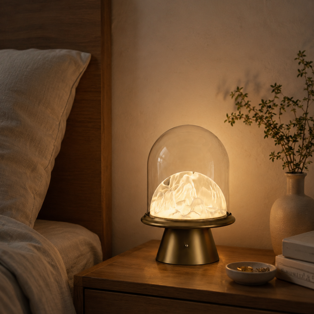 Snowy Scenery Soft Glow Table Lamp