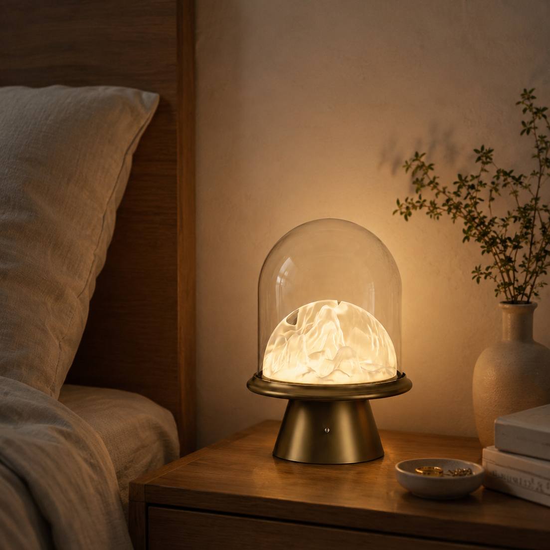 Snowy Scenery Soft Glow Table Lamp