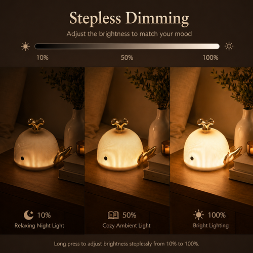 Golden Whale Glow Lamp