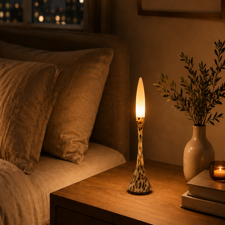 Leopard Ember Candle Lamp