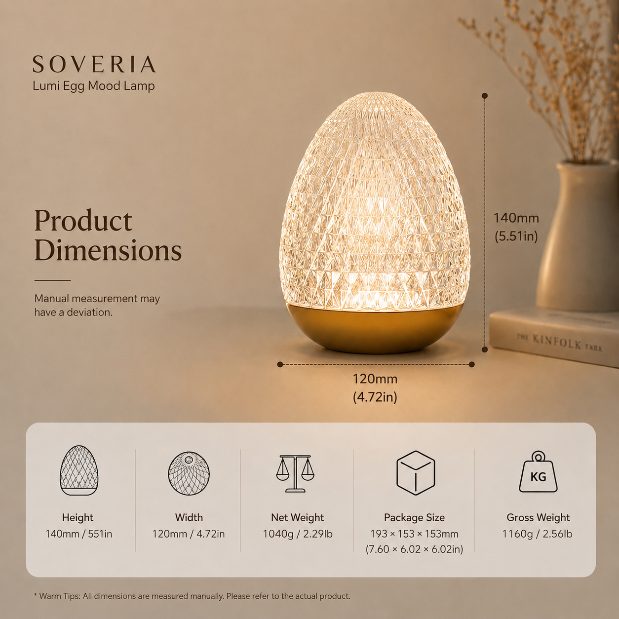 Lumi Egg 3-Level Dimmable Mood Lamp