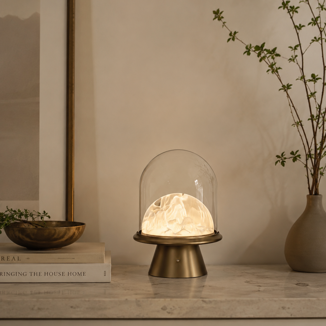 Snowy Scenery Soft Glow Table Lamp