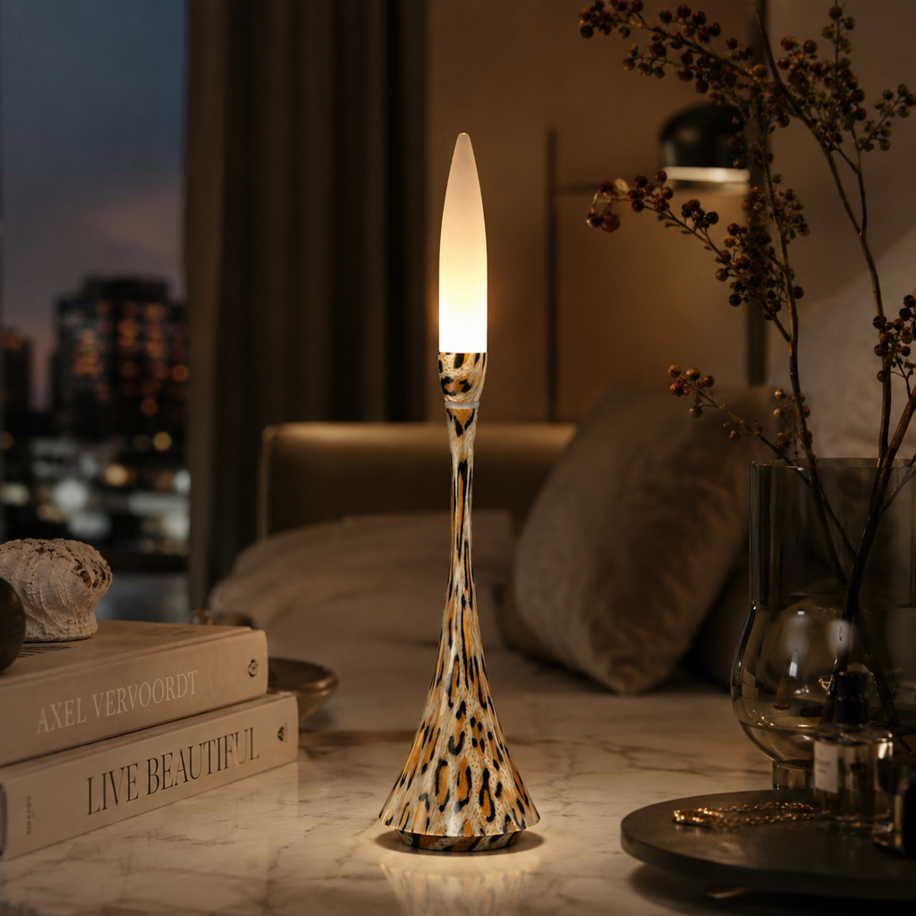 Leopard Ember Candle Lamp